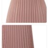 Women’s Pink Pleated Skirt - High Waist Cotton Linen Long Fashion Skirt