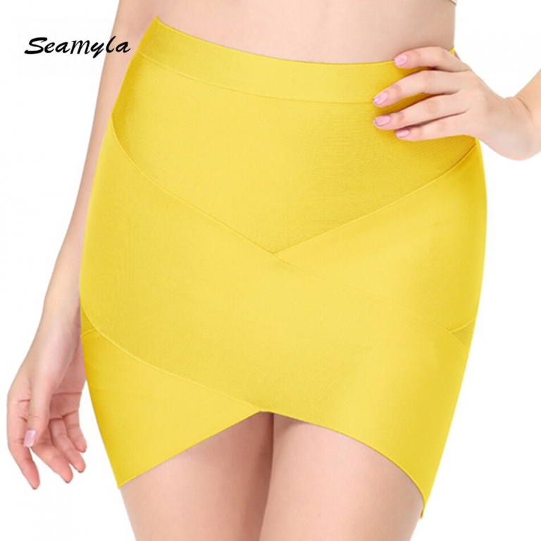 Seamyla 19 New Fashion Women Skirts Sexy Celebrity Party Bodycon Bandage Pencil Skirt Night Out Club Mini Skirts Wholesale