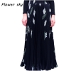 17 Women Maxi Long Skirt Elastic Waist Pleated Skirts Beach Boho Vintage Summer Long Pleated Skirts Faldas Saia