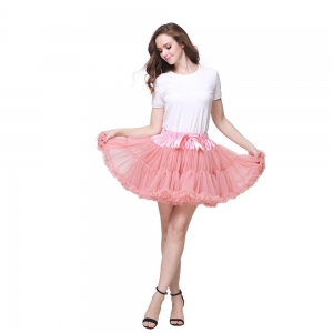 2pc Extra Fluffy Mini Skirt Girl Adult Women Pettiskirt Tutu 2 Layer with Lining Holiday Party Dance Cloth Petticoat Tulle Skirt