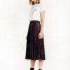 16 Chic Vintage Woman highwaist Pleated Velvet skirt Slim Maxi skirt Autumn Winter Velvet Skirt Fashion Long Warm Skirts
