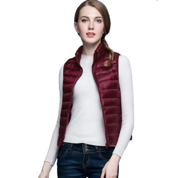 HOT!Winter Women 90% White Duck Down Vest Women's Ultra Light Duck Down Vest Jacket Autumn Winter Sleeveless Coat 1 Stay Cozy and Stylish – Ultra-Light Duck Down Sleeveless Vest for Women
