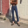 Ankle Denim Trousers Slim Elegant High Rise Wide Leg Jeans For Women Ladies All-Match