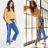 Flaunt Your Curves – High Waist Flare Jeans with Side Zipper Split Bell Bottom