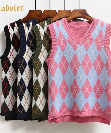 Fashion Casual Tank Tops Pullover Elasticity Sweater Spring Autumn Women Sleeveless V-Neck Knitted Vest kz373