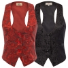 Women suit vest waistcoat with slim fit, single-breasted front, and vintage steampunk style – perfect for work, parties, or cosplay.