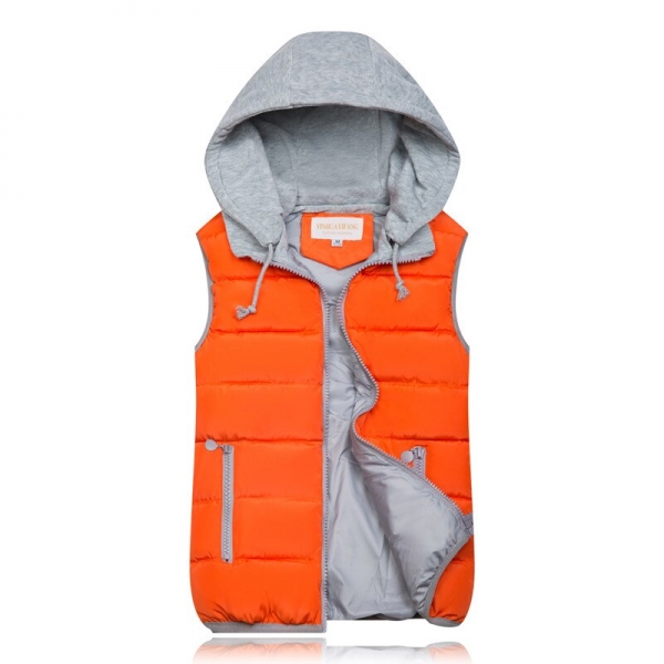 Winter Coat Women Hooded Warm Vest Plus Size Candy Color Cotton Jacket Female Women Wadded Feminina chalecos