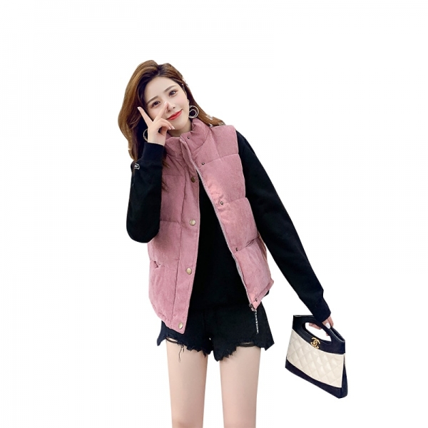 Vest Coat Autumn Winter Warm Thick Short Waistcoat Female Parkas