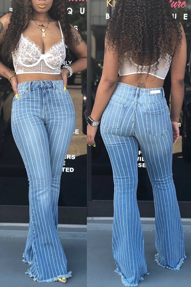 Flare Jeans Women ripped wide leg jeans Denim Trousers Vintage bell bottom jeans High Waist Pants ladies push up calca jeans