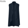 ZANZEA Women Vests Casual Loose Sleeveless Cardigan