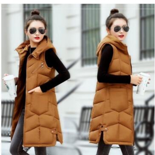 Brieuces Autumn winter vest ladies 2020 cotton-padded heat thicken lengthy