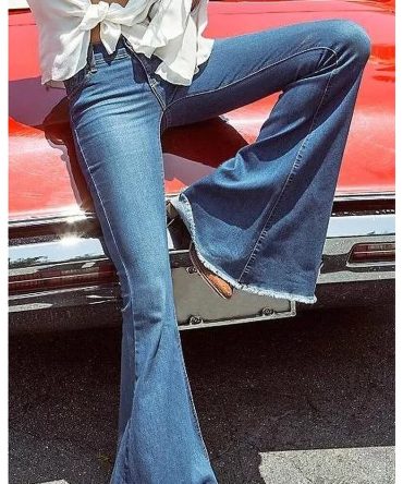 New Fashion Women Flare Jeans Stretch High Waist Lifting Buttocks Wide Leg Denim Sexy Pants Spring Autumn