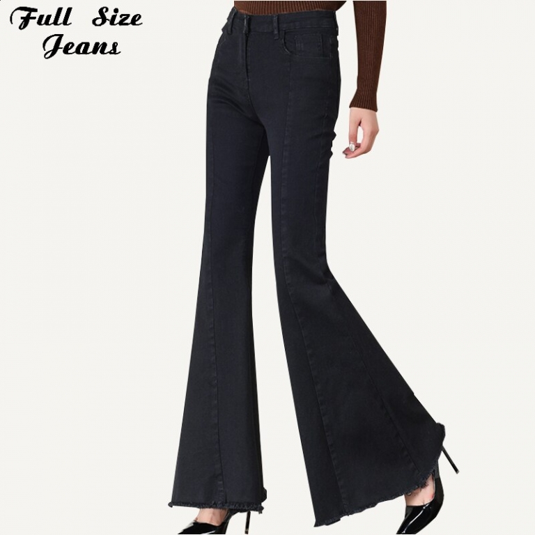 black bell bottom jeans for men