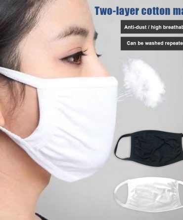 3Pcs Lots Cotton Face Mask For Adult Dual Layer Breathable Filter Anti Pollution Germ Mouth Mask Dustproof Washable PM2.5 Masks