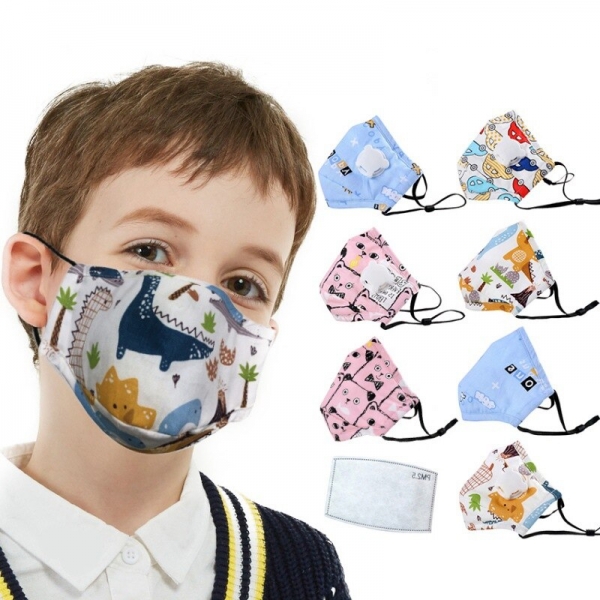1PC Children Mask With Breath Design Replaceable Filter Anti Dust Mouth Mask PM2.5 Respirator Kids Face Mask 1PC Children Mask With Breath Design Replaceable Filter Anti Dust Mouth Mask PM2.5 Respirator Kids Face Mask