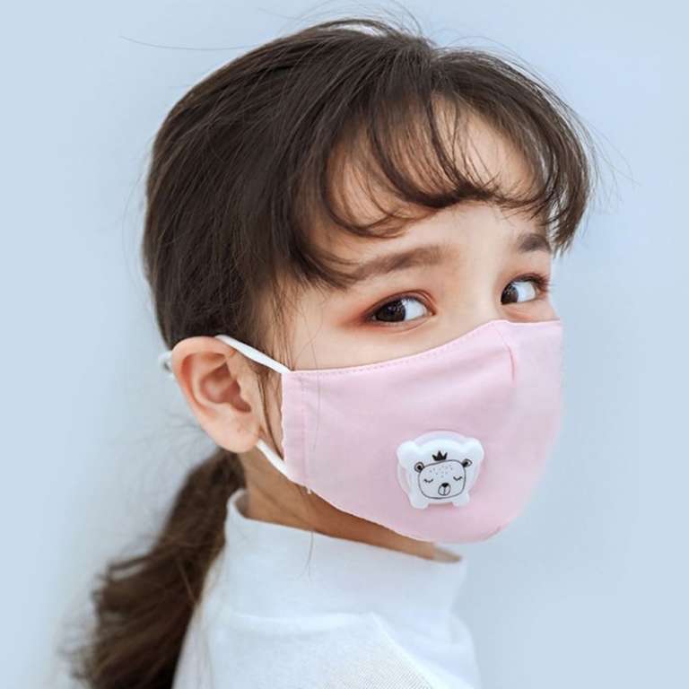 Anti PM2.5 Children Face Mask With Breathing Design Cotton 3-layer Outdoor Anti-dust Mask Kids Protective Mask