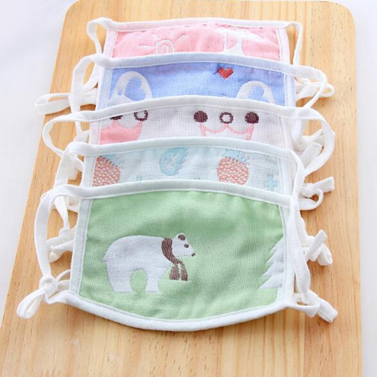 1pcs Cartoon Cute Design Mouth Face Mask For Kids Anti-Dust Non-disposable Fabric Masks With Respiration