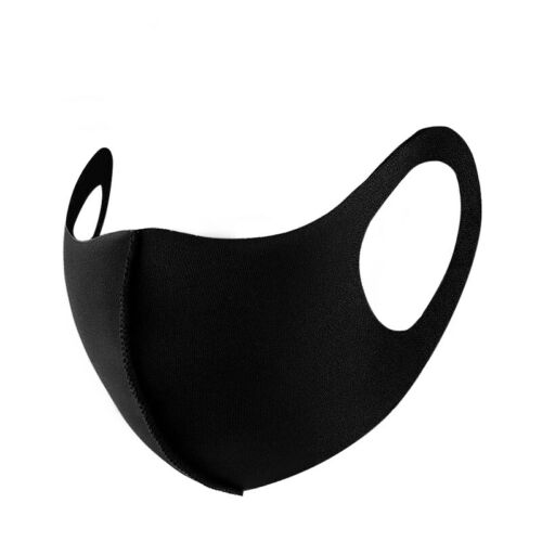 1pc/5pcs In Stock Reusable Mouth Mask , Washable Dust Proof Black Face Mask Breathable Super Soft Fashion Design 2
