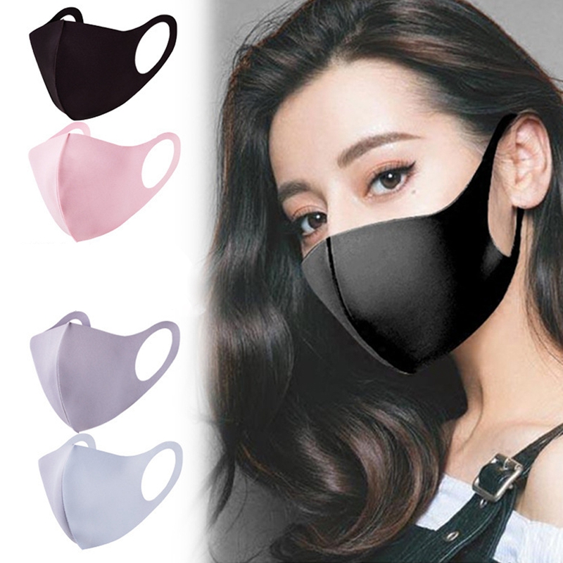 Spring Summer Washable Ice Silk Cotton Face Mask Air Pollution Sun UV Protection Anti Flu Dust Breathable Cool Outdoor Mask 2