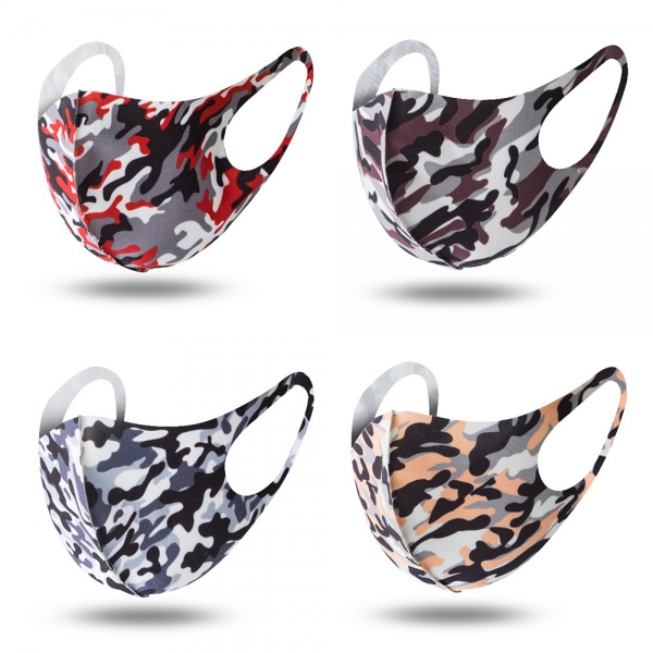 3Pcs Washable Reusable Anti-dust Mouth Face Masks Camouflage Sponge Mask Anti Cold Mask Humanized Design 1 3Pcs Washable Reusable Anti-dust Mouth Face Masks Camouflage