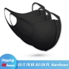 Three Pcs 3D Cotton Face Masks Breathable Black Mouth Masks