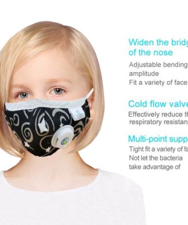 Children Mask With Breath Design Replaceable Filter Anti Dust Mouth Mask PM2.5 Respirator Kids Face Masks in stock DER