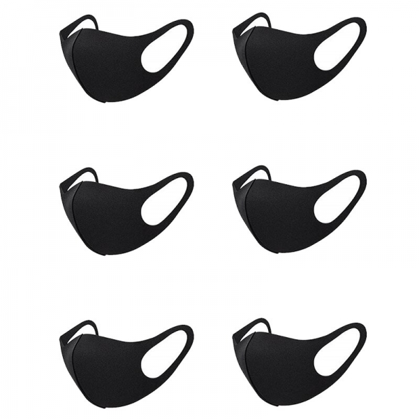 Unisex Face Mask Dust Mask Anti Air Pollution Dust Mask Unisex Mouth Mask,Washable and Reusable Black Cotton Face Mask 6Pcs Blac 1 Unisex Face Masks Mud Masks Anti Air Air pollution