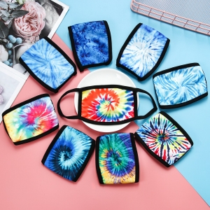 10PCS Fashion Cotton Face Masks Printed Unisex Washable Breathable Mouth Mask Reusable for Adult/Children