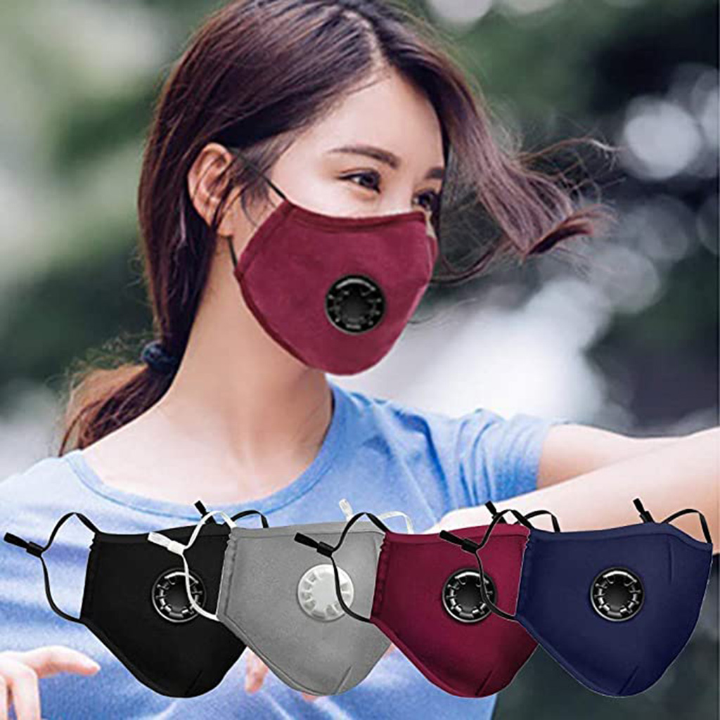 1Pcs Cotton Face Mask Breath PM 2.5 Valve Mouth Mask Anti-dust Activated Carbon Mask With Filter-Washable Reusable respirator 1