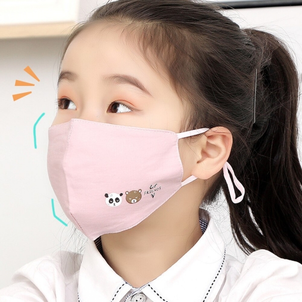 6-10 Y Kids Cotton Face Mask Anti-Pollution Children Cartoon Breathable Mouth Masks Adjustable Reuseable Anti-Dust Mask 1 Piece 1 6-10 Y Youngsters Cotton Face Masks Anti-Air pollution Youngsters