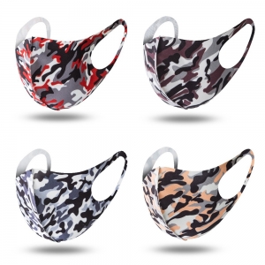 3Pcs Washable Reusable Anti-dust Mouth Face Masks Camouflage Sponge Mask Anti Cold Mask Humanized Design
