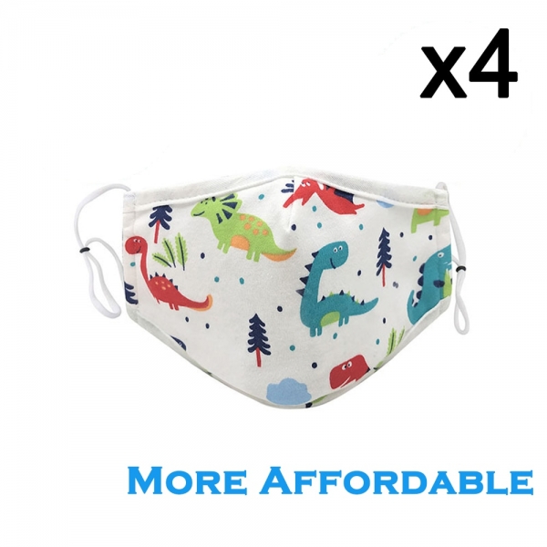 4pcs Reusable Cotton Face Mask Washable Dustproof Mouth Masks Adjustable Strings Cartoon Masks For Men Women Anti Dust Cover 1 4pcs Reusable Cotton Face Masks Washable Dustproof Mouth Masks