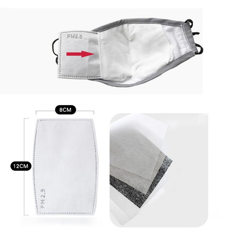 AntiDust PM2.5 Mouth Mask With 2 Replaceable Filters Anti Pollution Breathable Cotton Face Mask Washable Respirator Mouth-muffle 3