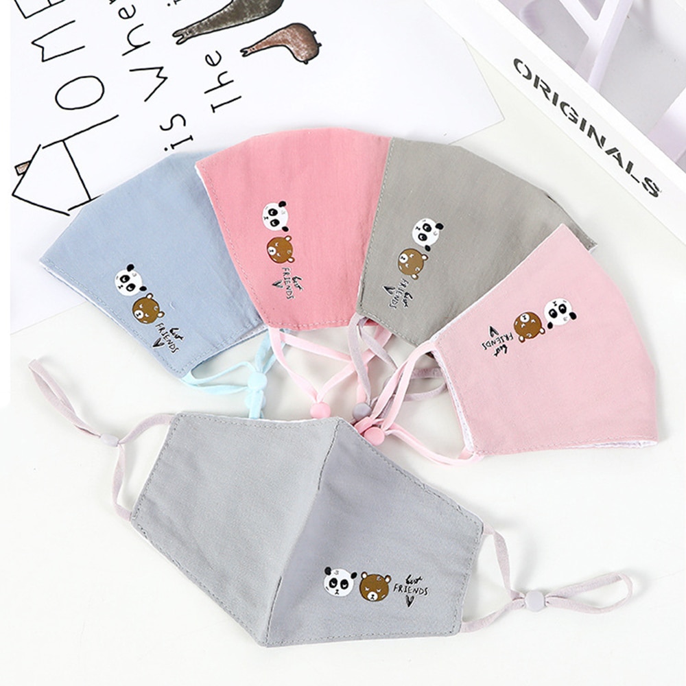 6-10 Y Kids Cotton Face Mask Anti-Pollution Children Cartoon Breathable Mouth Masks Adjustable Reuseable Anti-Dust Mask 1 Piece 2 6-10 Y Youngsters Cotton Face Masks Anti-Air pollution Youngsters