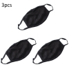 Respiratory Safety with 3PCS Anti-Dust Washable Cotton Face Masks - Stylish, Reusable, and Unisex in Black