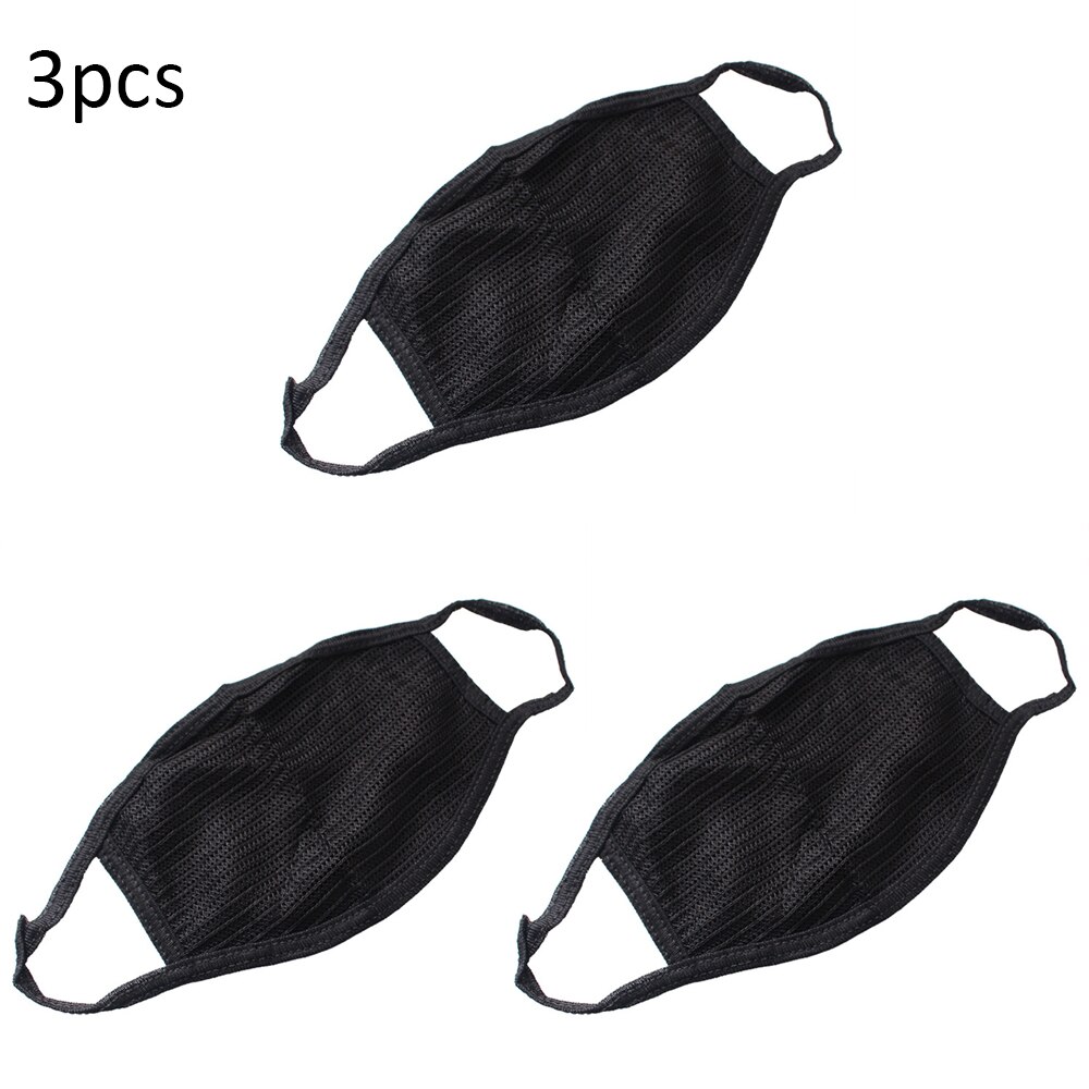 3PCS Anti-dust Mouth Masks Washable Reusable Cotton Face Mask Respirator Black Mouth-muffle Dustproof Face Cover 1