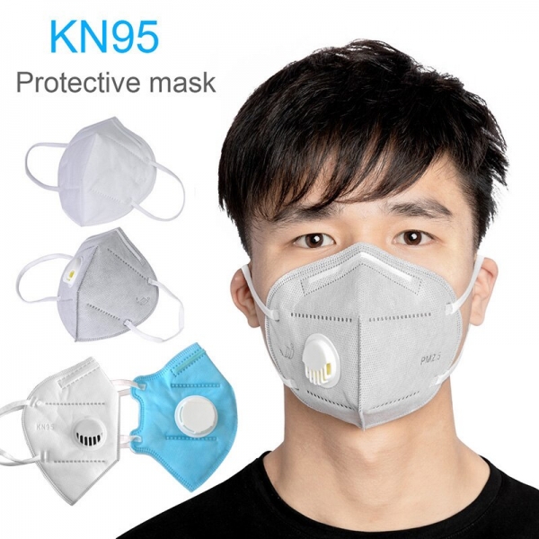 Reusable KN95 Mask Isolation Design Immediately Antiviral PM2.5 Kn95 Face Mask Protective Masks Anti Dust Bacteria Reusable KN95 mask with adjustable nose clip and one-way valve, designed for effective dust and bacteria protection.