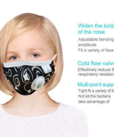 Children Mask With Breath Design Replaceable Filter Kids Anti Dust Mouth Mask PM2.5 Respirator Kids Face Mask Health Protective