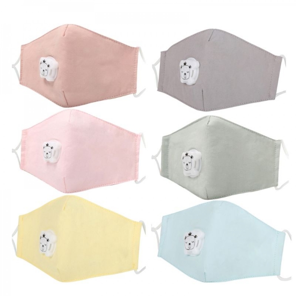 Kids Anti-dust Pure Cotton Face Mask 3 Layer Activated Carbon Breathable Filter Reusable Mouth Cover with Breathing Valve Kids Anti-dust Pure Cotton Face Mask 3 Layer Activated Carbon Breathable Filter Reusable Mouth Cover with Breathing Valve
