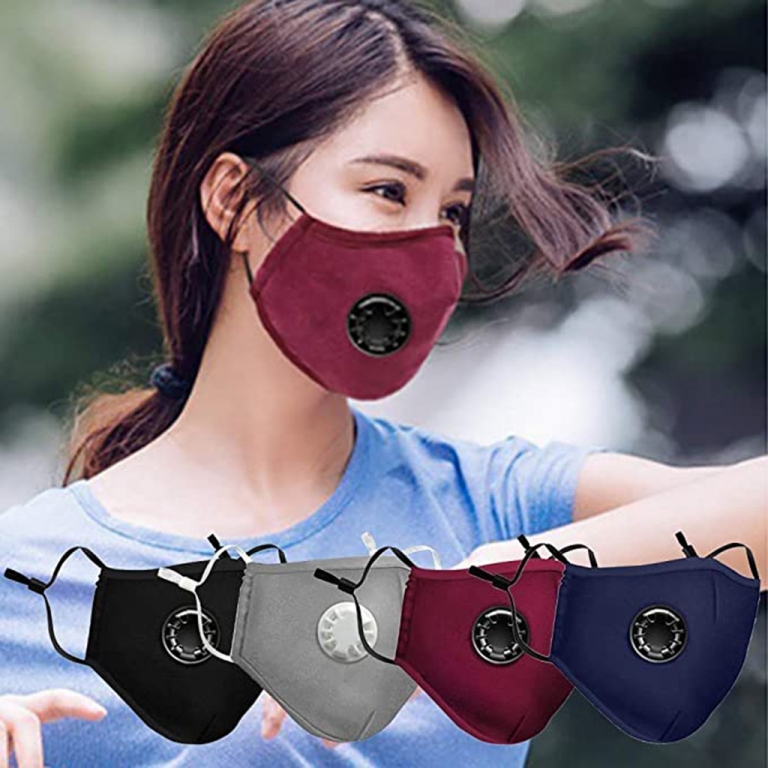 1Pcs Cotton Face Mask Breath PM 2.5 Valve Mouth Mask Anti-dust Activated Carbon Mask With Filter-Washable Reusable respirator