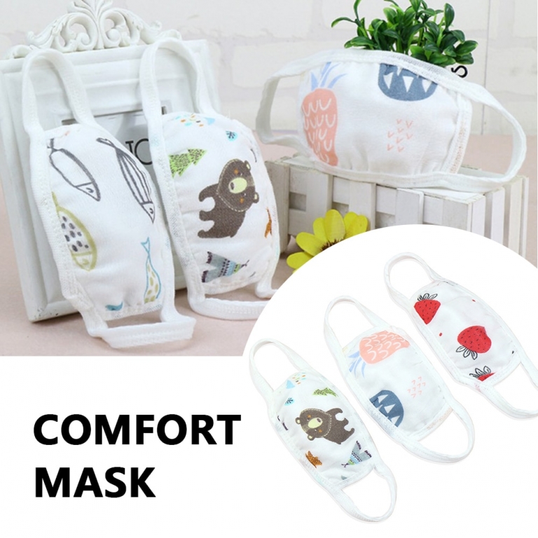 Cartoon Lovely Cotton Face Mask for Adlut Children Anti-fog Dust Windproof Warm Pollution Washable Unisex Breathable Mouth Masks