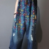 Casual Style with Xnxee's Ladies Denim Overalls - Floral Print, Classic Charm, and Plus Size Comfort