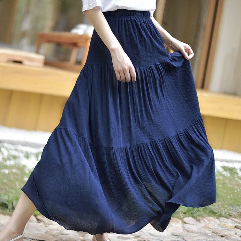Bohemian Girls Stretch Excessive Waist Stable Lengthy Cotton