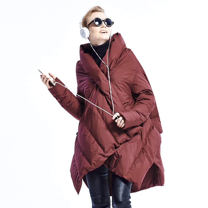 Ladies's Down Jacket Uneven Size Winter Coat