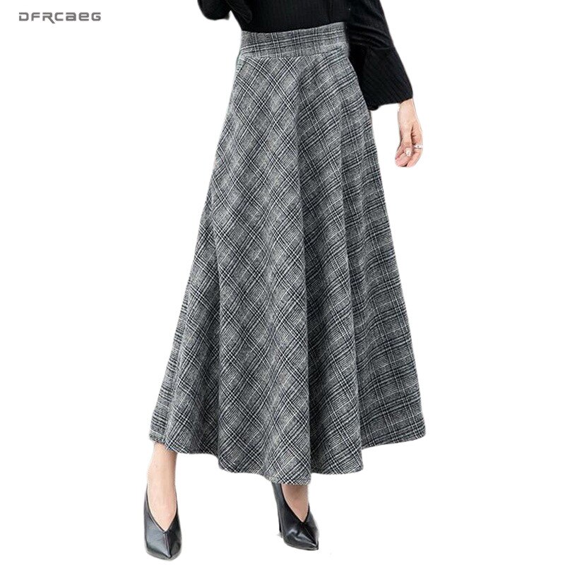 Lengthy Skirts Winter Excessive Waist