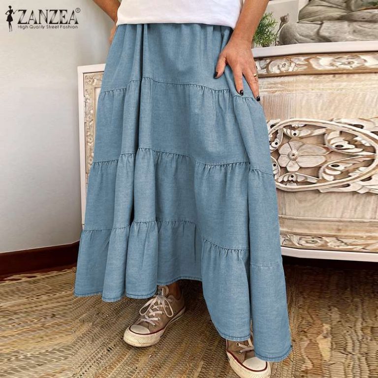 Girls Lengthy Skirts Classic Ruffles Excessive Waist Review ⋆WoClothes.com
