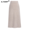 Winter Elegance: Plus Size Knitted Bodycon Pencil Skirt