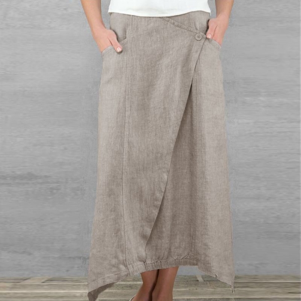 Informal Unfastened Excessive Waist Maxi Skirts
