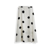 Chic and Casual: Summer Polka Dot Chiffon A-Line Pleated Skirt for Wome