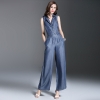 Spring Trend Womens Double Breasted Sleeveless Jumpsuits